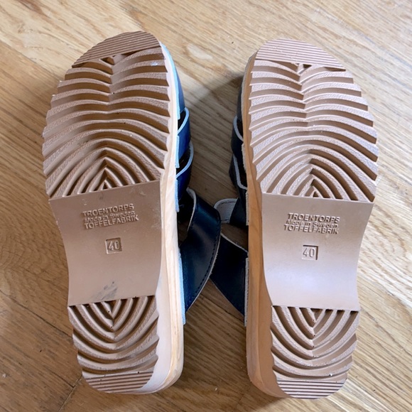 Troentorp navy blue Mary Jane open-back clogs - Picture 2 of 5